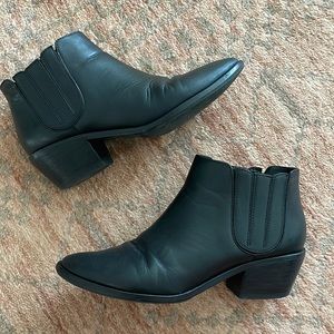 Joie Black Leather Booties